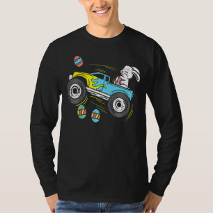 Camiseta Crianças Coelhinhos Da Páscoa Montando Monstros Cu