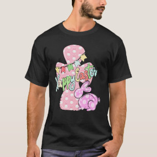 Camiseta Crianças Coelho Felz pascoa Com Coelhinhos De Ovos