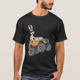 Camiseta Crianças Coelho Páscoa Andando Monstros Garotas
