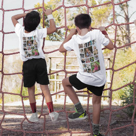 Camiseta Crianças Colagem de Fotos Personalizada T-Shirt