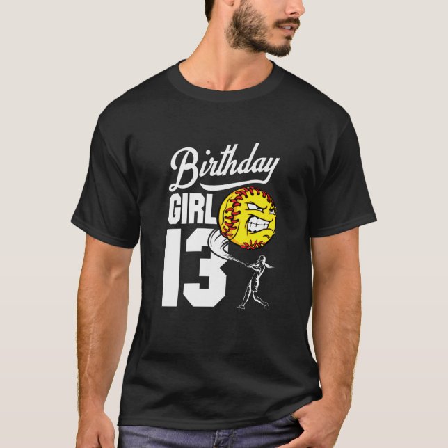 Camiseta Crianças com 13 anos Tema de Festa de aniversário  (Frente)