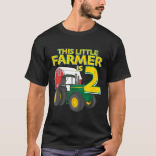 Camiseta Crianças com 2 anos de Fazenda verde Festa de aniv