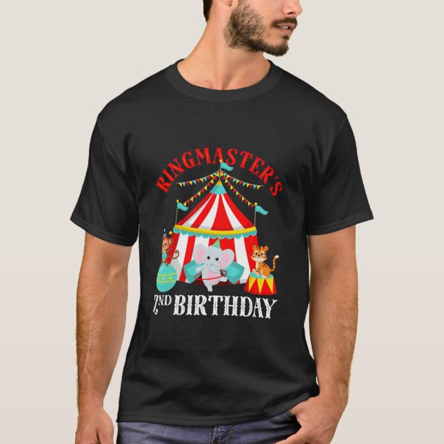 Camiseta Crianças com 2 anos de idade Ringmaster Cute Circu (Frente)