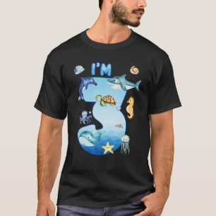 Camiseta Crianças Com 3 Anos De Idade, Tubarão-Golfinho 3