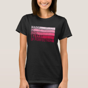 Camiseta Crianças com 3 anos Nascer de aniversário em 2020 
