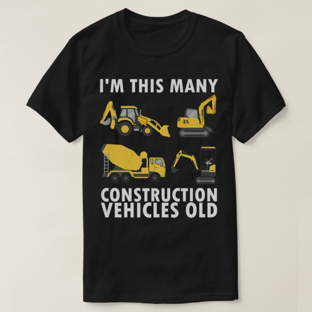 Camiseta Crianças com 4 anos de idade Construtoras de Menin (Frente do Design)