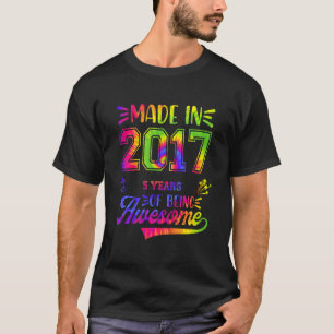 Camiseta Crianças Com 5 Anos De 5 De Aniversário Tie Dye Se