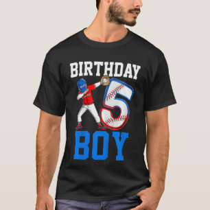 Camiseta Crianças com 5 anos de idade Baseball com a parte 