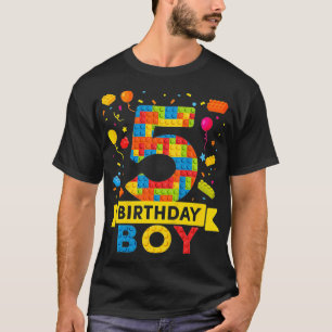 Camiseta Crianças com 5 anos de idade Blocos de Edifício 5