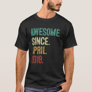 Camiseta Crianças Com 5 Anos De Idade Incrível Desde Abril