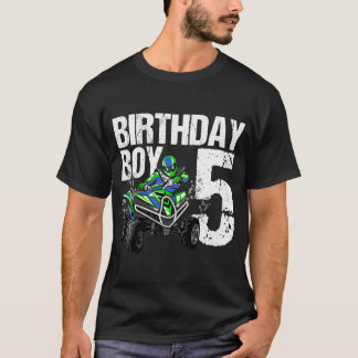 Camiseta Crianças com 5 anos Tema de Festa de aniversário Q
