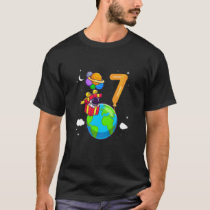 Camiseta Crianças com 7 anos Astronauta 7 Bir