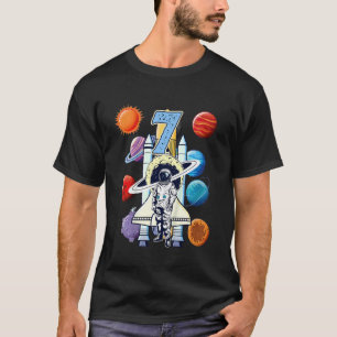 Camiseta Crianças com 7 anos Astronauta do Astronauta 7 Bir