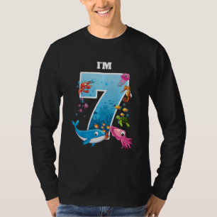 Camiseta Crianças com 7 anos de idade Aves do Mar de Baleia
