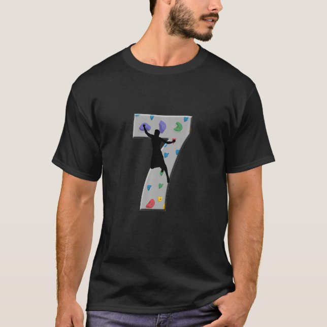 Camiseta Crianças Com 7 Anos De Idade Climática Subindo (Frente)