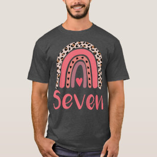 Camiseta Crianças com 7 anos de idade Leopard Festa de aniv