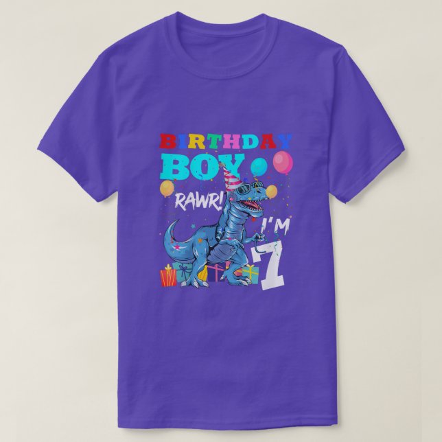Camiseta Crianças com 7 anos de idade Presente 7 de Anivers (Frente do Design)