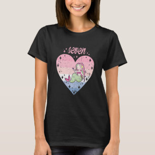 Camiseta Crianças com 7 anos de idade, Sereia Cuja Noite é 