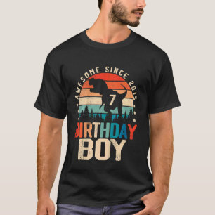 Camiseta Crianças com 7 anos Dinossaur Trex 7 Birthday Boy