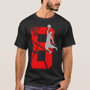 Camiseta Crianças com 8 anos de idade Partitema de aniversá
