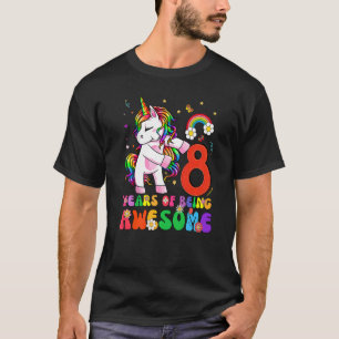 Camiseta Crianças com 8 anos Garota do 8. º aniversário Pri