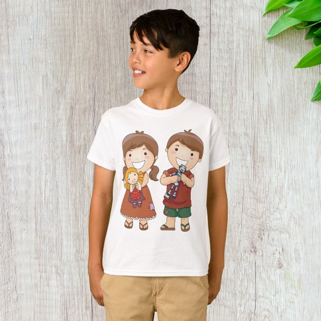 Camiseta Crianças com brinquedos (Criador carregado)