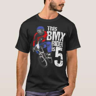 Camiseta Crianças com Festa de aniversário BMX de 5 anos