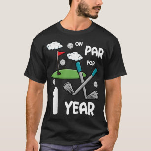 Camiseta Crianças com Festa de aniversário de Golfe de 10 a