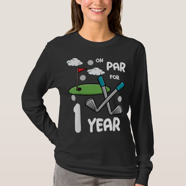 Camiseta Crianças com Festa de aniversário de Golfe de 10 a (Frente)