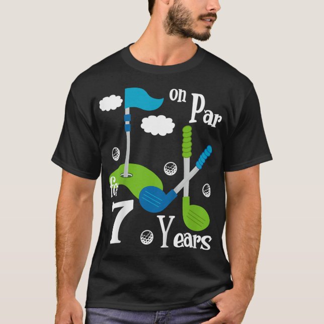 Camiseta Crianças com Festa de aniversário de Golfe de 6 an (Frente)