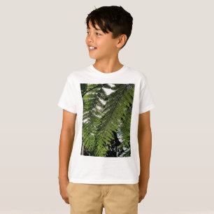 Camiseta crianças com padrão de folhas