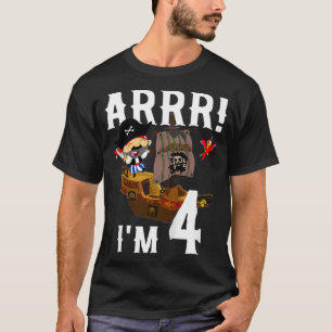 Camiseta Crianças com Piratas de Festa de aniversário Pir