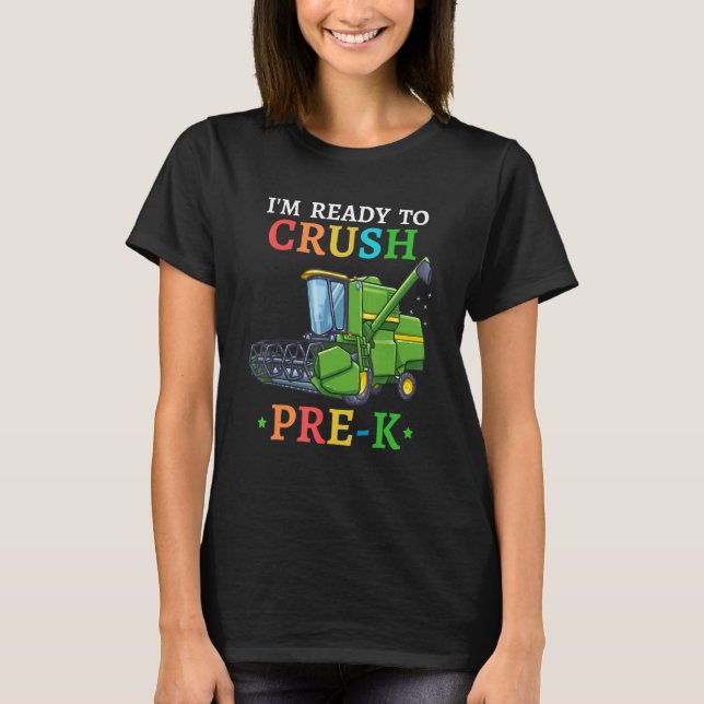 Camiseta Crianças combinam Harvester de volta à escola. Est (Frente)