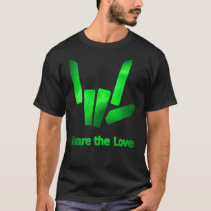 Camiseta Crianças compartilham o logótipo da Galáxia verde