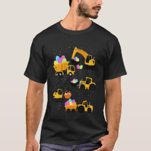Camiseta Crianças Construção de Caminhão de Crane Engraçado