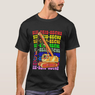 Camiseta Crianças Construção de Carro de 6 de Carro Anivers