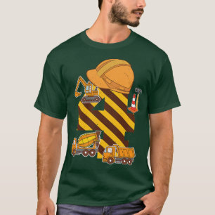 Camiseta Crianças Construindo Caminhão 4º Escavador de Meni