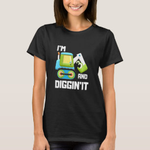 Camiseta Crianças Construindo Caminhão aniversário de 3 ano