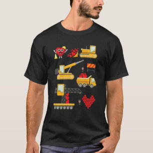 Camiseta Crianças Construindo Veículo Dia de os namorados C