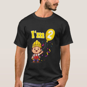 Camiseta Crianças Construtoras de Construção Sou 2 Dois seg