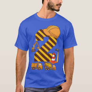 Camiseta Crianças Construtoras segundo aniversário Rapaz 2 