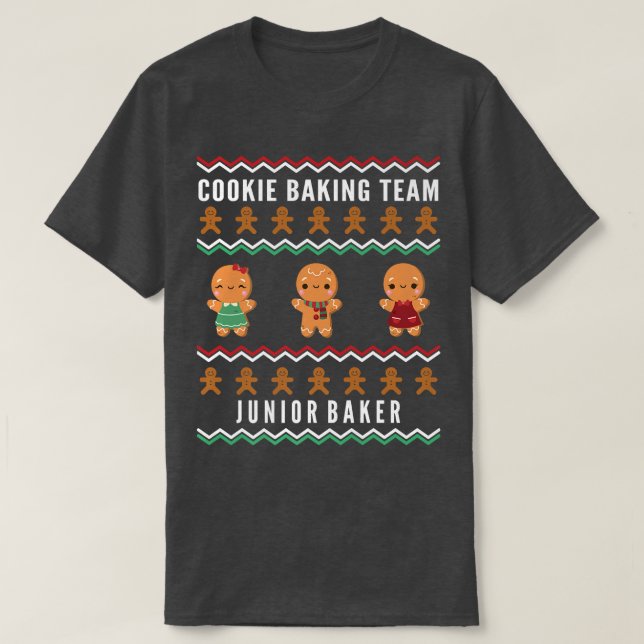 Camiseta Crianças, Cookie Baking Team Júnior Baker (Frente do Design)