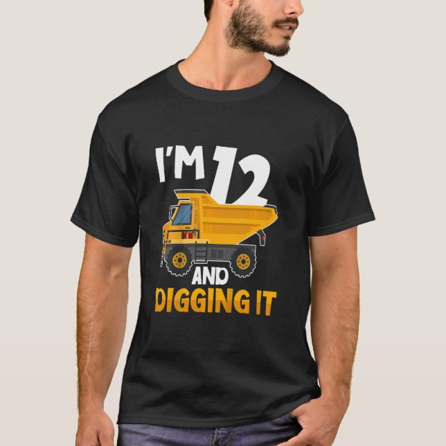 Camiseta Crianças Crianças 12 Anos de Construção de Anivers (Frente)