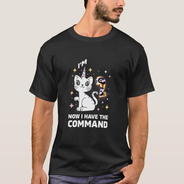 Camiseta Crianças Crianças Dois Anos Aniversário Cat 2 Anos (Frente)