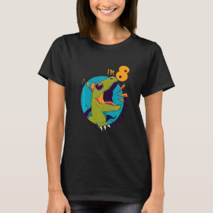 Camiseta Crianças Crianças Oito 8 anos 8º Aniversário Rex D