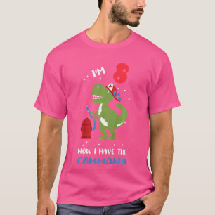 Camiseta Crianças Crianças Oito 8 anos 8º Aniversário Rex D