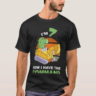 Camiseta Crianças Crianças Sete 7 anos 7 Nascimento Rex Din