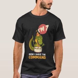 Camiseta Crianças Crianças Sete 7 anos 7 Nascimento Rex Din