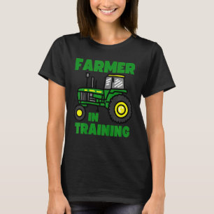 Camiseta Crianças: Crianças Trator Boy Farmer No Armamento
