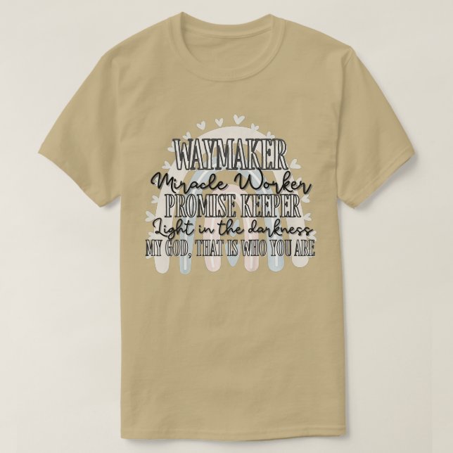 Camiseta Crianças Crianças Waymaker Milagre Trabalhador Arc (Frente do Design)
